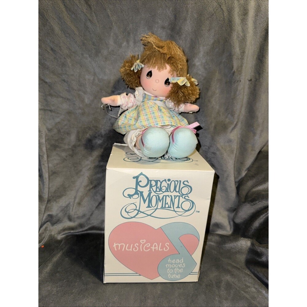 Vintage 1985 Precious Moments Musicals Doll Applause Moves Head Original Box